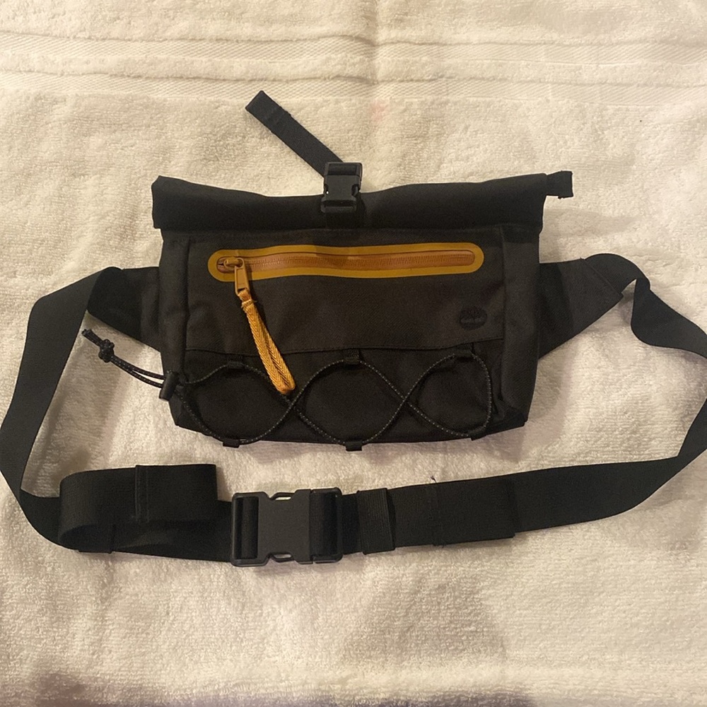 Timberlands Black and Yellow Satchel Bag